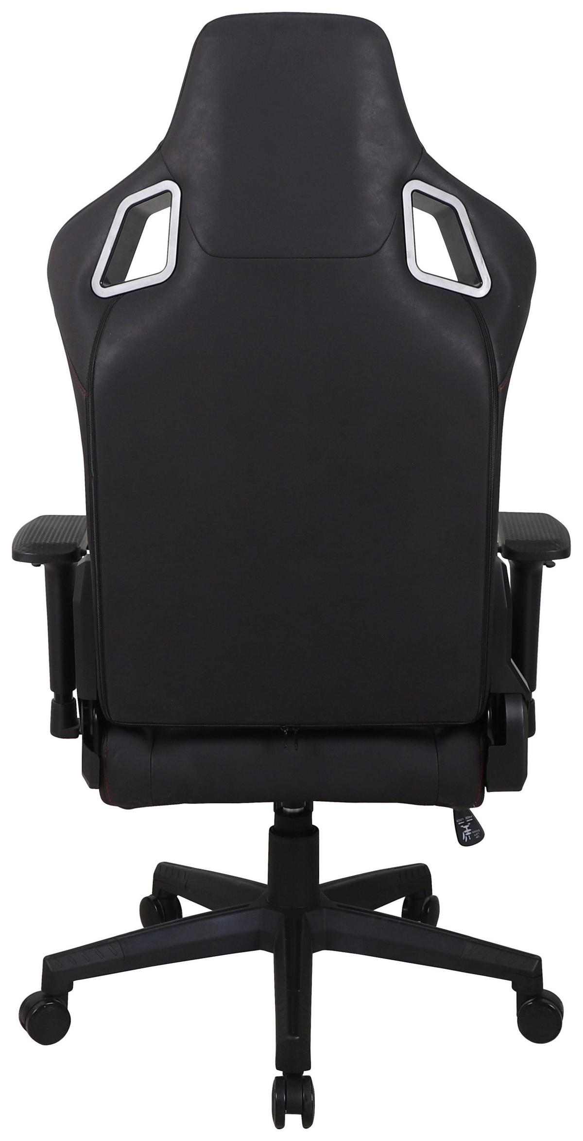 KRZESŁO GAMINGOWE DANJO  -EXKLUSIV- - czerwony/czarny, Design, tworzywo sztuczne/tkanina (73/130-140/67cm) - Venda