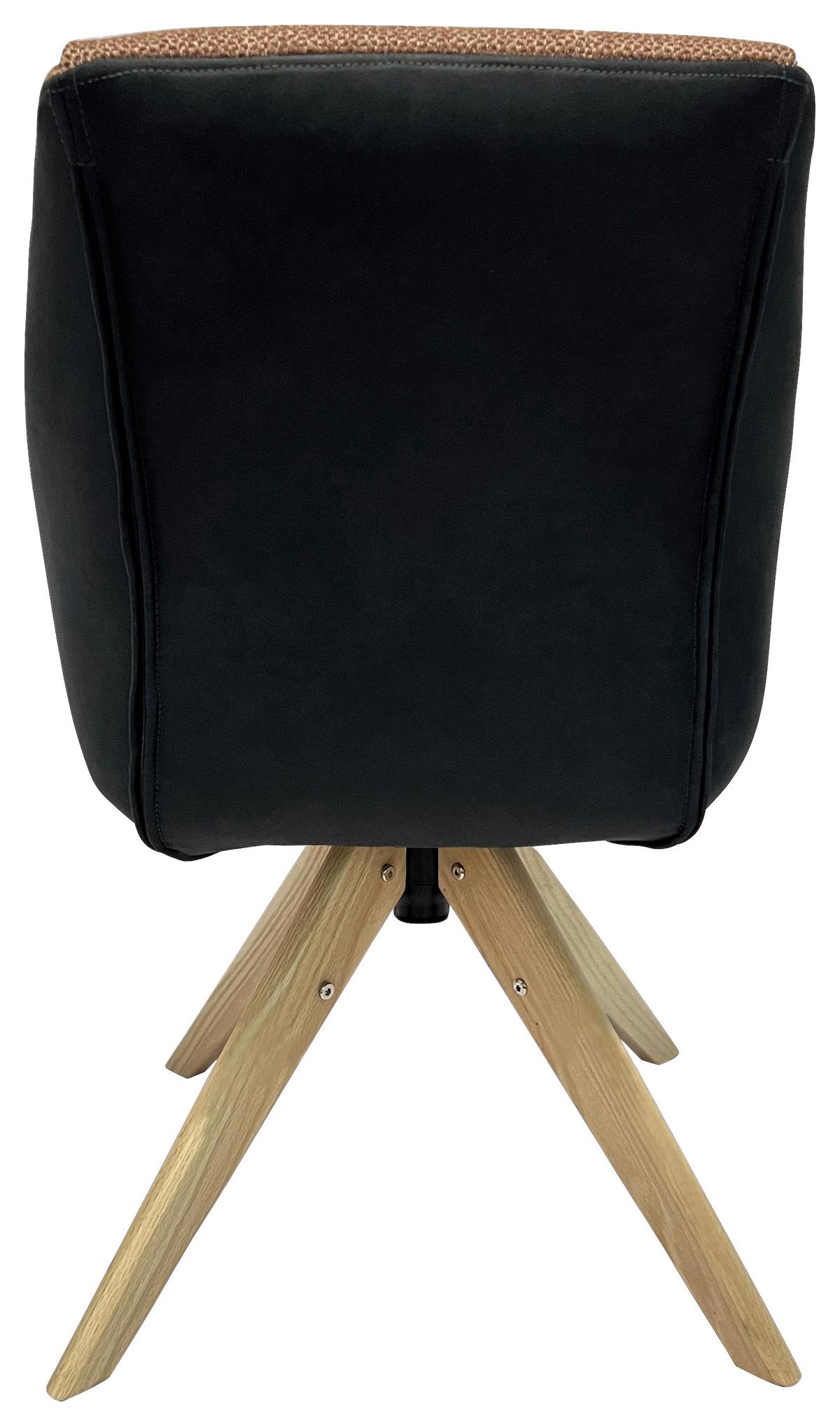 KRZESŁO Z PODŁOKIETNIKAMI FRESH - kolor dębowy/kolor rdzawy, Konventionell, drewno/tkanina (57/83,5/60cm) - Landscape