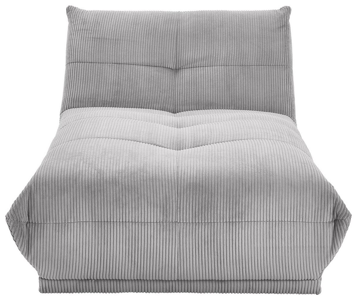 Modul Sofa Giselle Ottomane Grau - Grau, Trend, Textil (105/80/185cm) - Livetastic