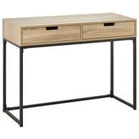 Konzolna Mizica Giorgia, Barva Hrasta - črna/barve hrasta, Moderno, kovina/leseni material (100/38/76cm) - Bessagi Home