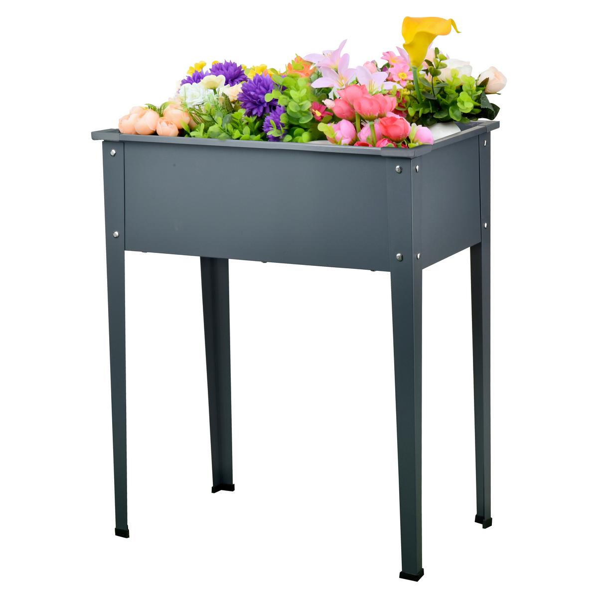 WYSOKA GRZĄDKA TYP: 69801 - antracytowy, Basics, metal (60/80/30cm)