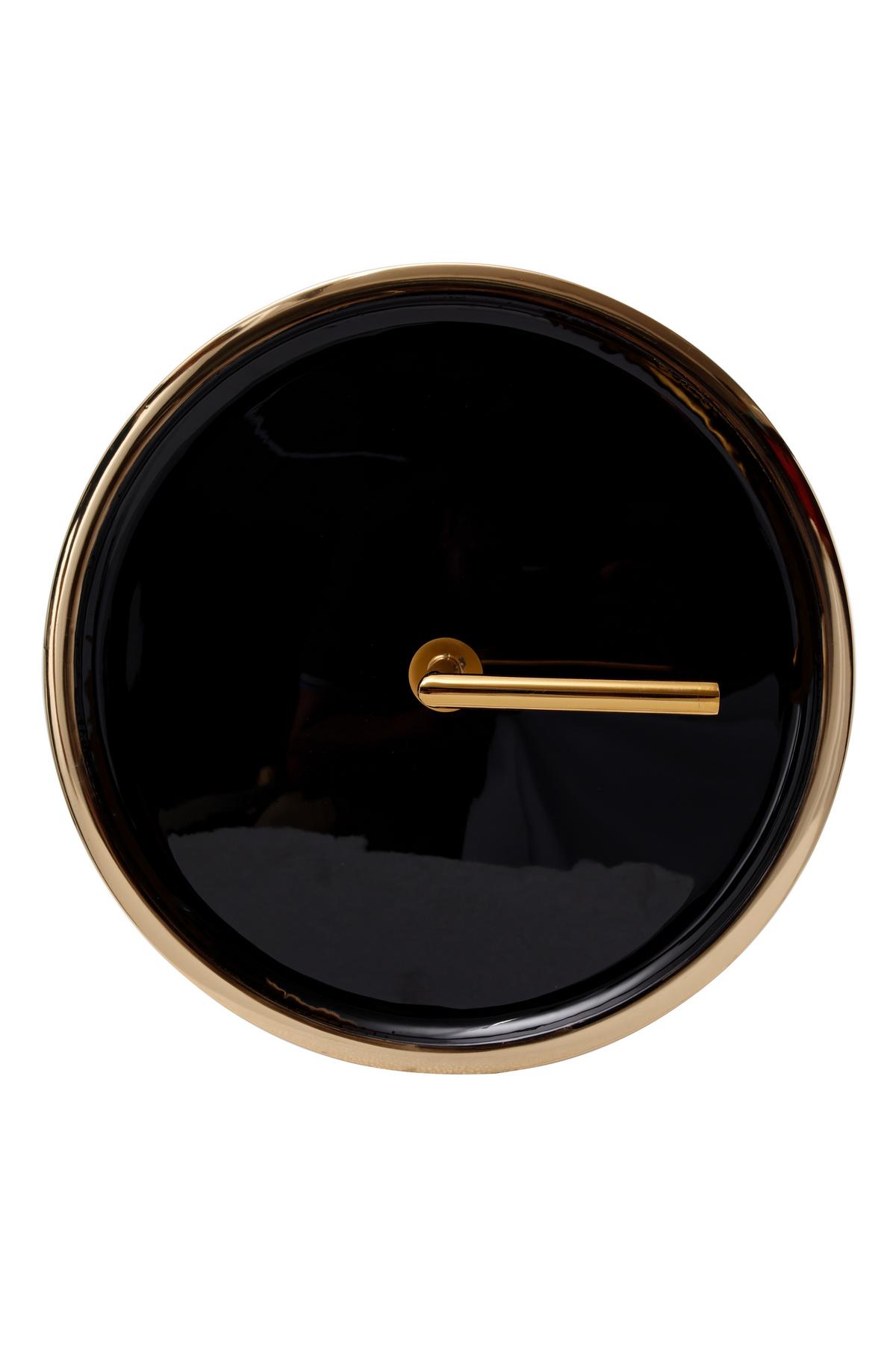 BEISTELLTISCH ART DECO 545 SCHWARZ - Goldfarben/Schwarz, Design, Metall (42,5/42,5/29cm) - Kayoom