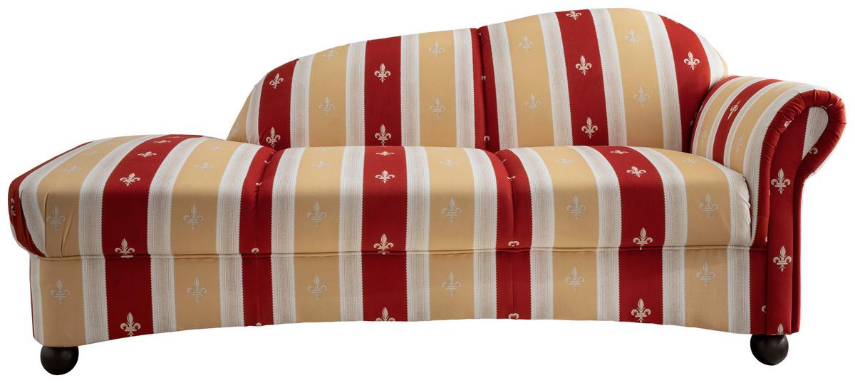 Ottomane Torello Rot Mikrofaser - Wengefarben/Rot, KONVENTIONELL, Holz/Textil (190/84/86cm) - Livetastic