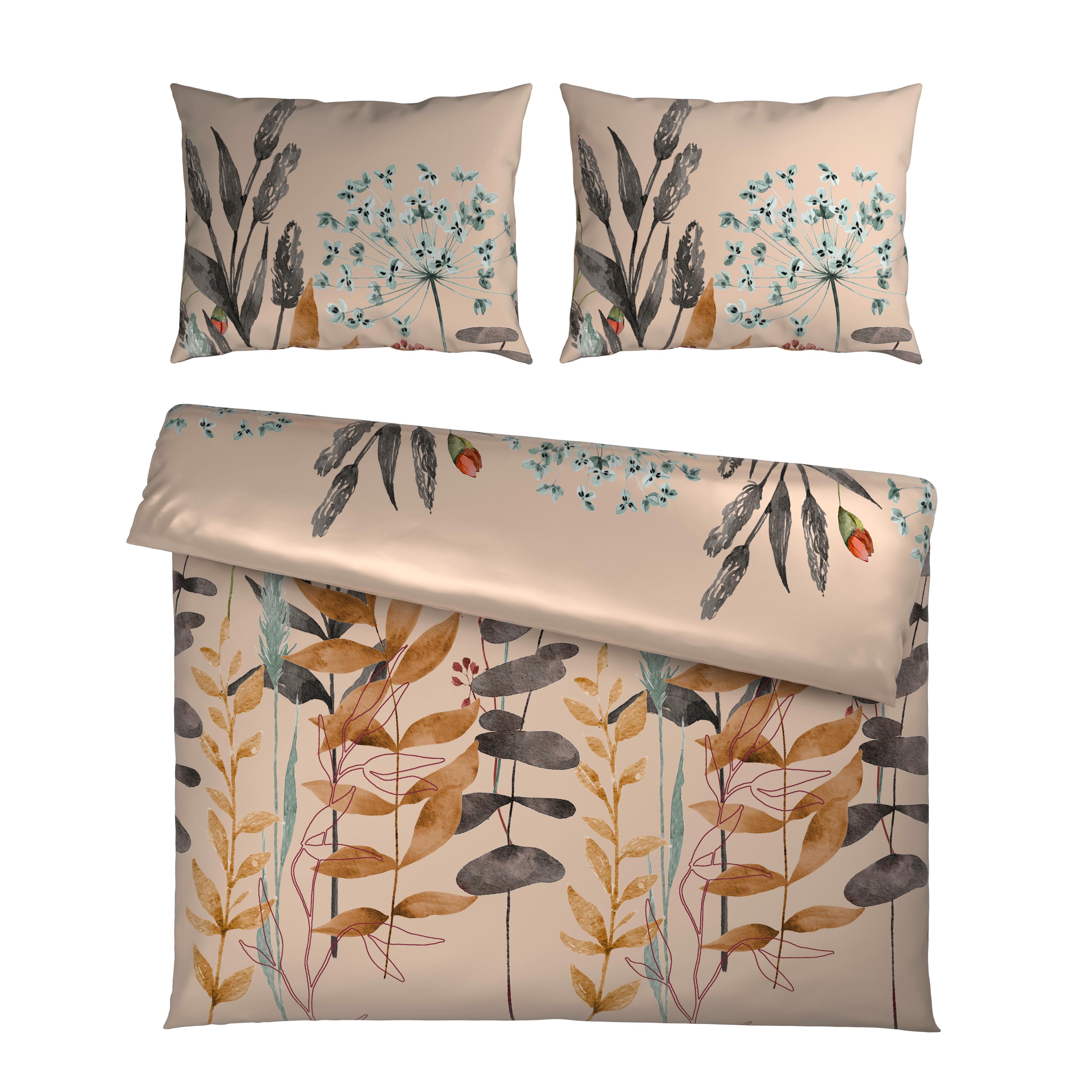 Bettwäsche Leavi XXL Beige ca. 200x220cm - Beige, MODERN, Textil (200/220cm) - Mömax