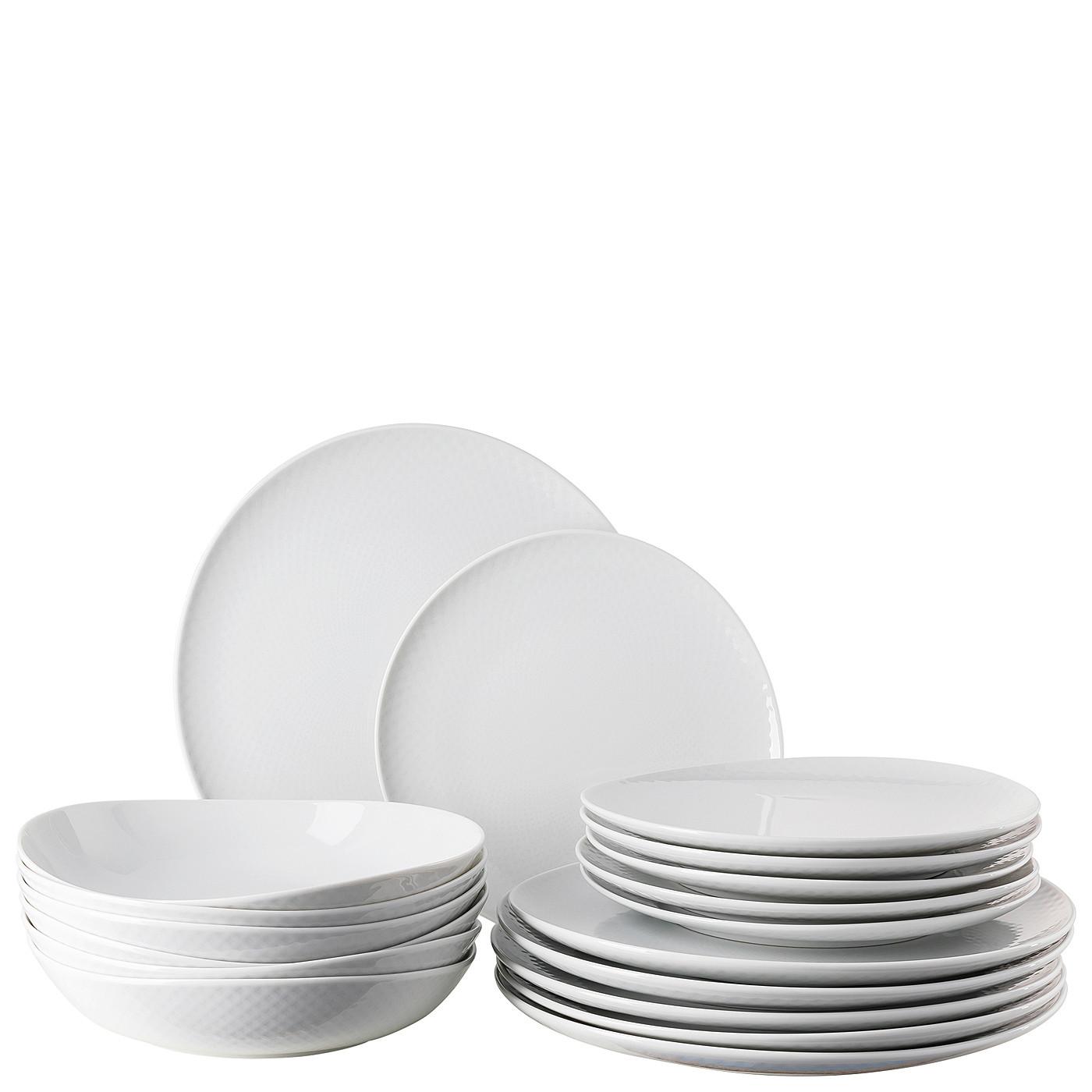 SERWIS OBIADOWO-ŚNIADANIOWY JUNTO ROSENTHAL - biały, Lifestyle, ceramika (32/31,7/28,1cm) - Rosenthal