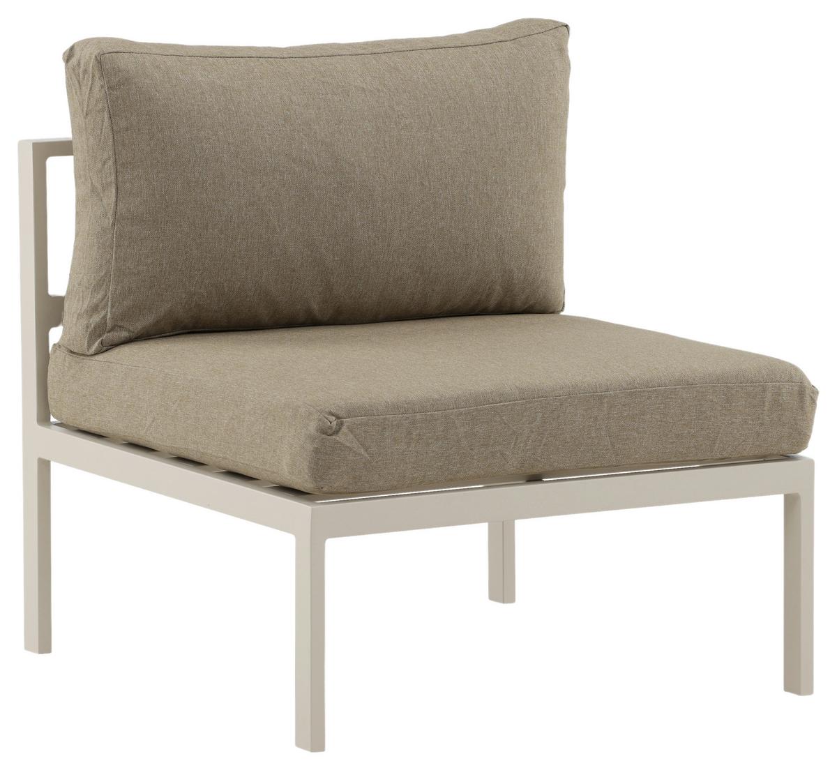 LOUNGESESSEL COPACABANA - Beige/Grau, KONVENTIONELL, Metall (70/65/74cm) - Gardenson