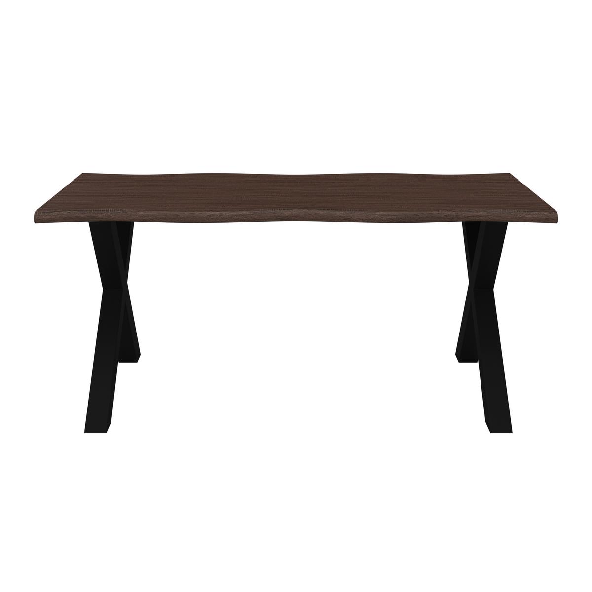 ESSTISCH LAUREL - Walnussfarben/Schwarz, Modern, Holzwerkstoff/Metall (180/76/90cm) - Bessagi Home