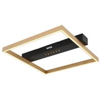 Stropna Led-svetilka Luffy, S Sijalko - zlate barve/črna, Design, kovina/umetna masa (43/39,2/6,9cm) - Globo