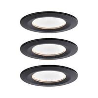 Deckenleuchte Nova max. 6,5 Watt, 3-teilig - Schwarz, Basics, Metall (7,8cm) - Paulmann