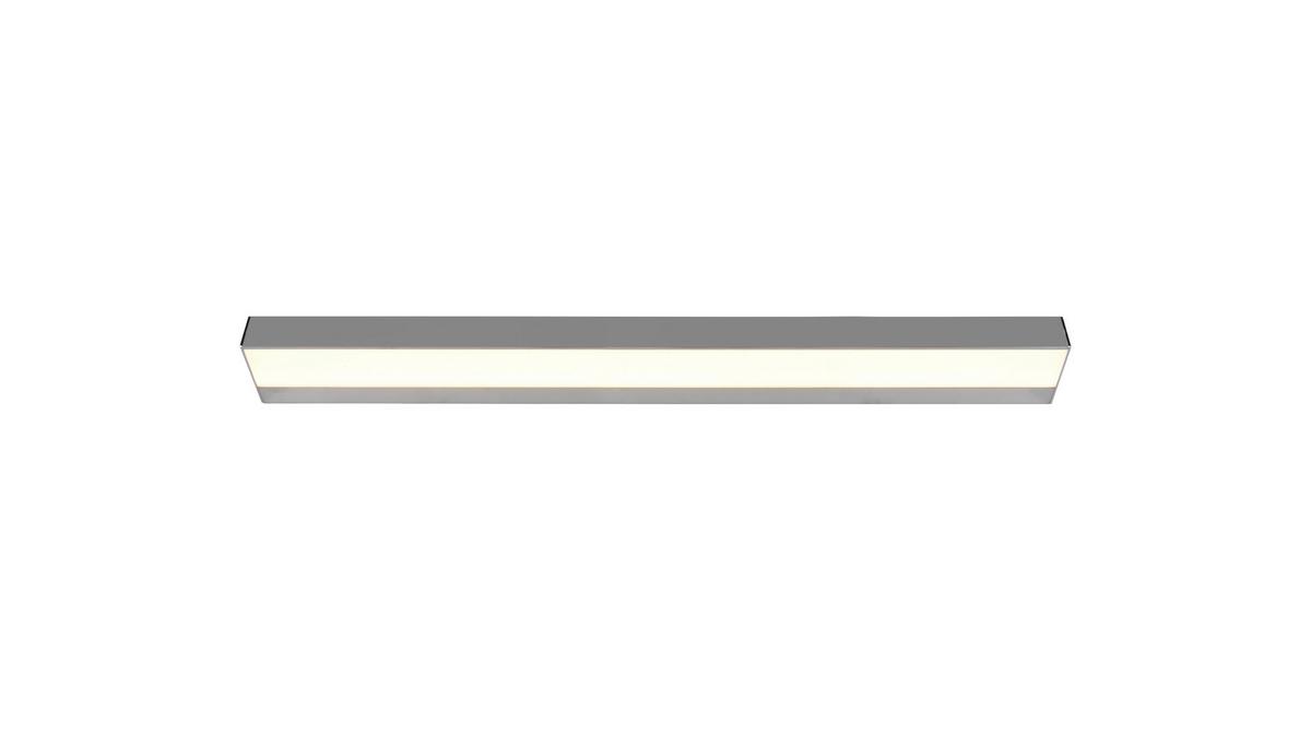 LED-Wandleuchte Rocco in Weiß/Aluminium max. 13 Watt - Chromfarben/Weiß, Basics, Kunststoff/Metall (3,6/90/8cm) - Trio Leuchten