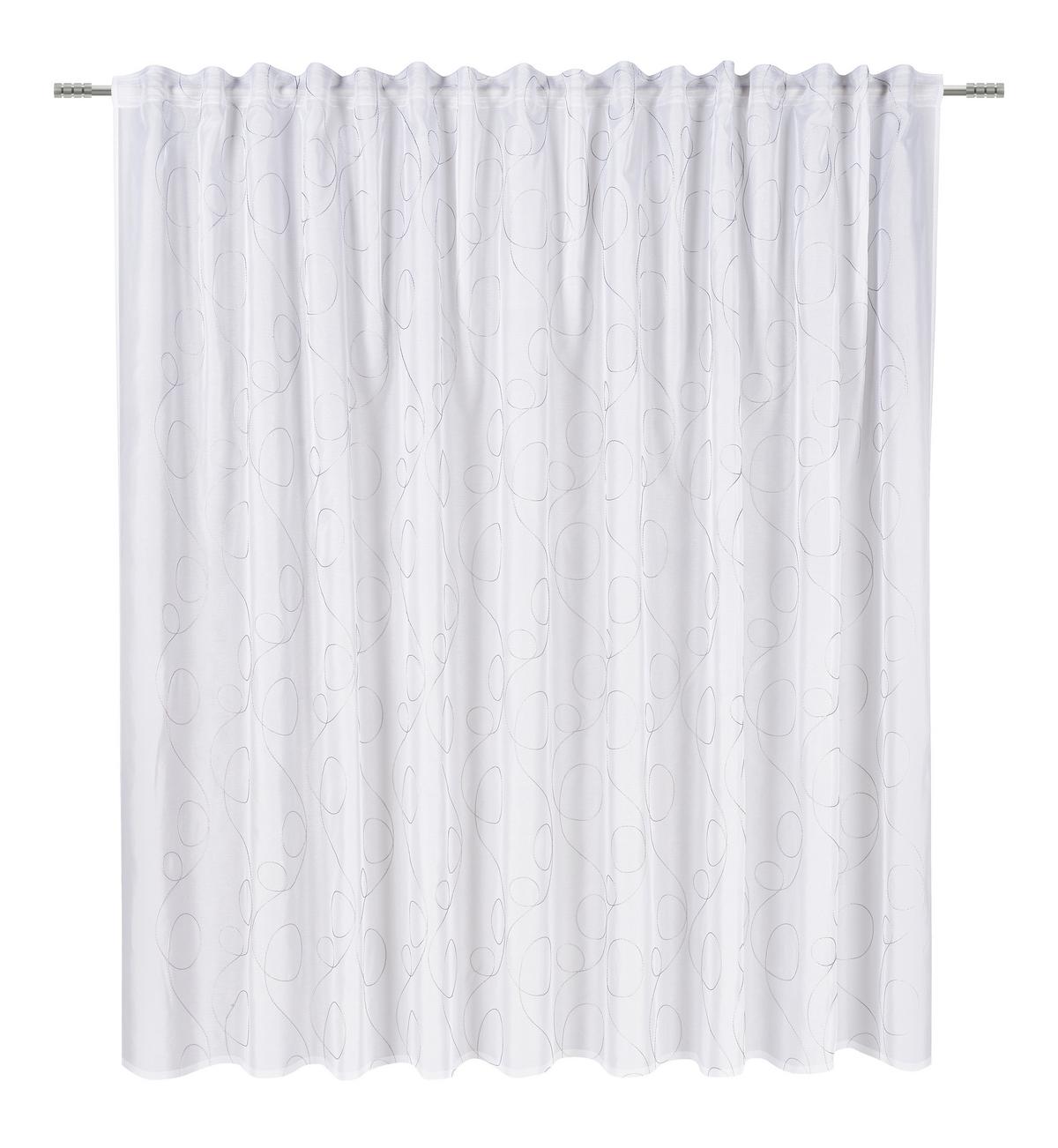 Končana Zavesa Marion Store 2 - bela/antracit, Moderno, tekstil (300/175cm) - Modern Living