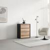 BYRÅ ADRIANO-M2 -EXKLUSIV- - svart/ekfärgad, Modern, trämaterial/plast (80/94,8/41,2cm) - Mömax