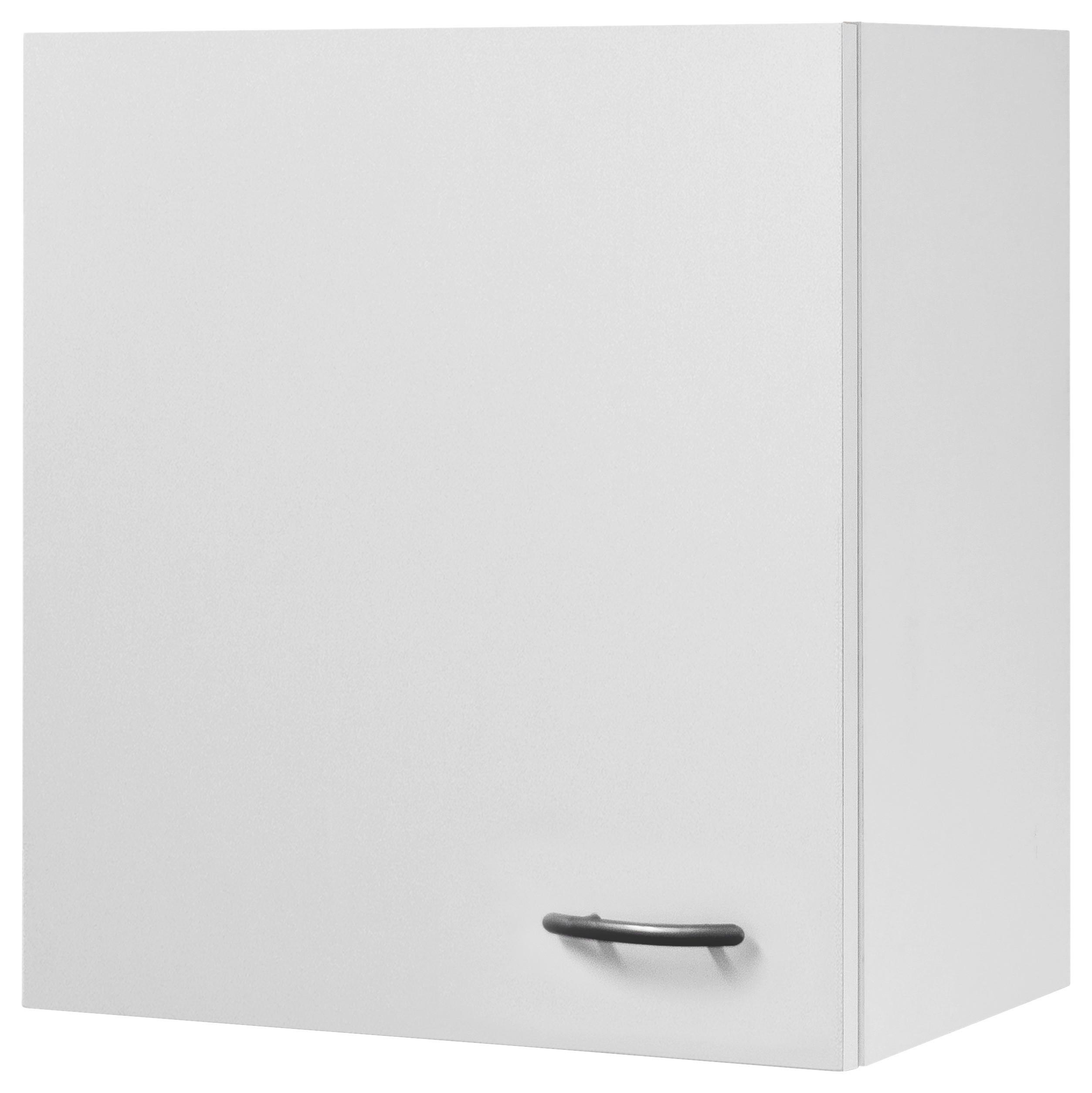 Küchenoberschrank "Wito" , Weiß - Edelstahlfarben/Weiß, Holzwerkstoff/Kunststoff (50/54,8/32cm) - FlexWell