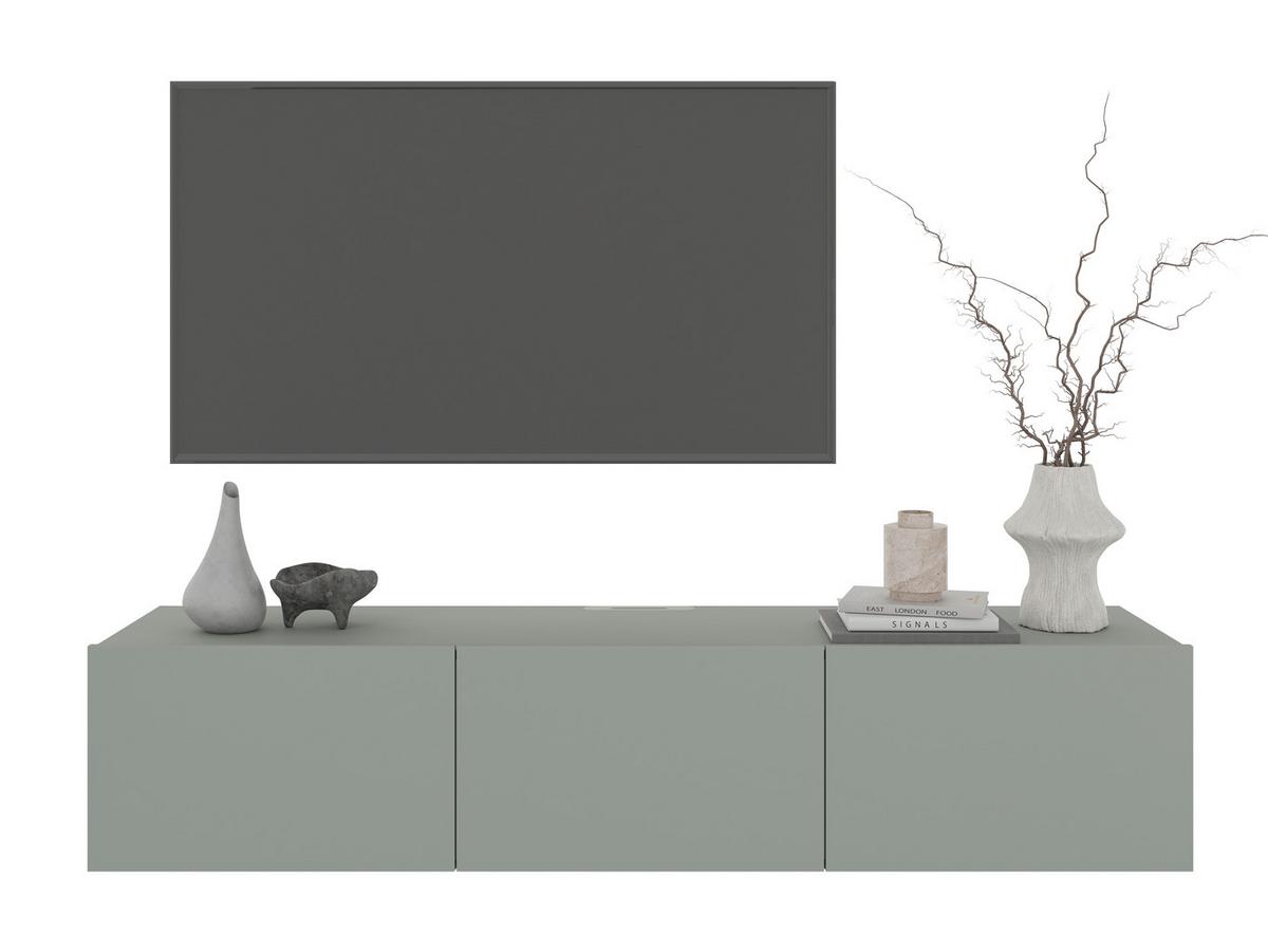 KOMODA NISKA NEWNIQ - zielony, Design, materiał drewnopochodny (180/36,7/42cm) - Hom`in