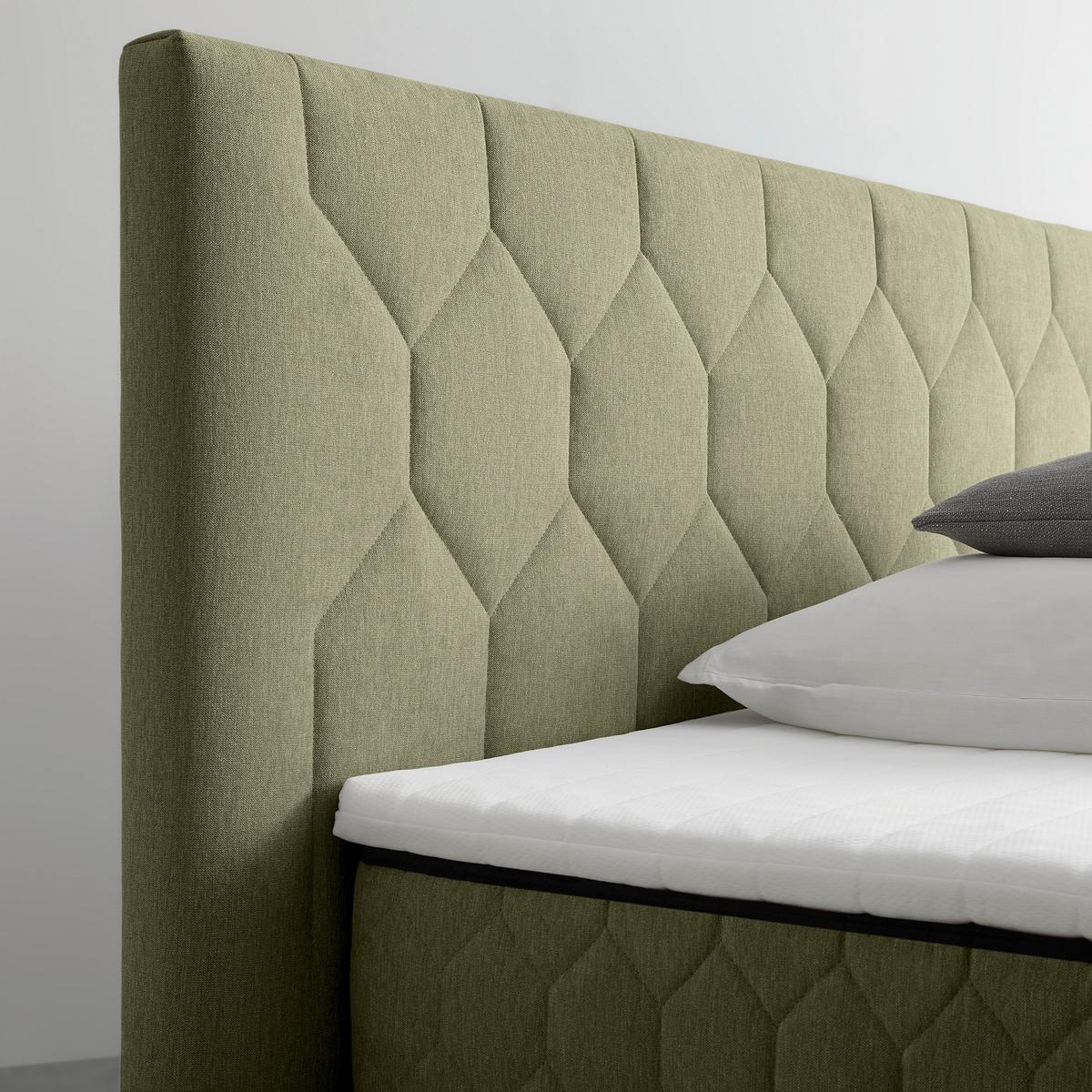 Boxbett Maya-D Olivgrün ca. 180x200cm - Schwarz/Olivgrün, KONVENTIONELL, Holz/Holzwerkstoff (180/200cm) - Mömax