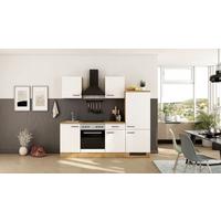 Küchenblock Avila m. Geräten Magnolie - Eichefarben/Magnolie, Trend, Holzwerkstoff/Metall (220cm) - FlexWell