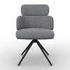 STOL MED ARMSTÖD KARO - grå/svart, Modern, metall/textil (58/88/65cm) - Bessagi Home