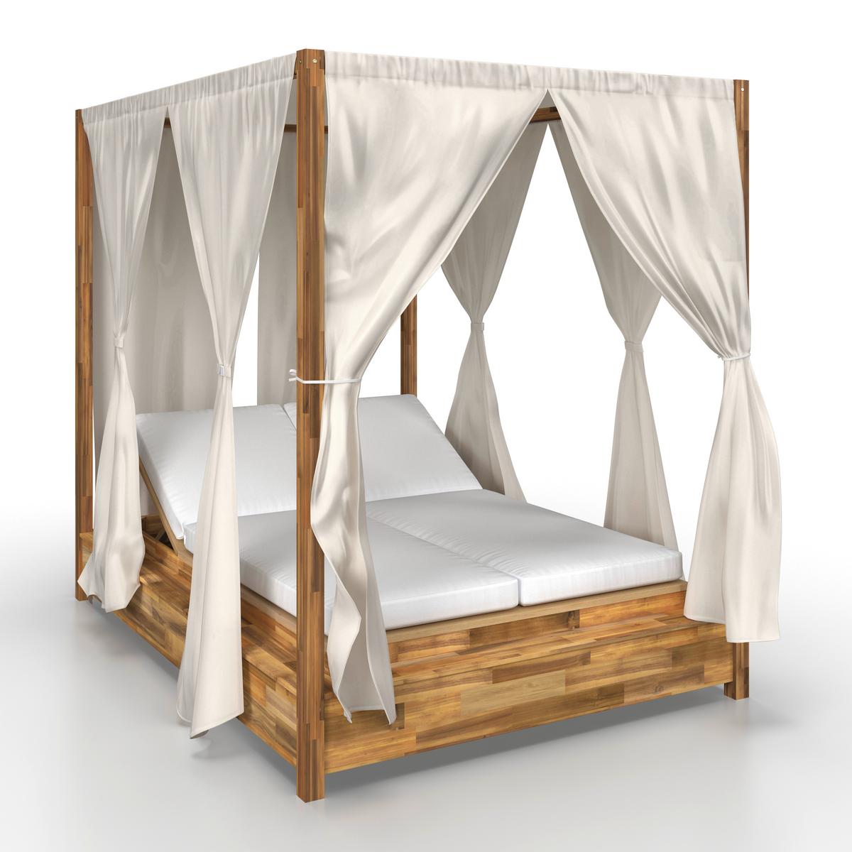 Ležaljka Marta - svijetlo siva, Moderno, drvo/tekstil (154/195/218cm) - Bessagi Garden