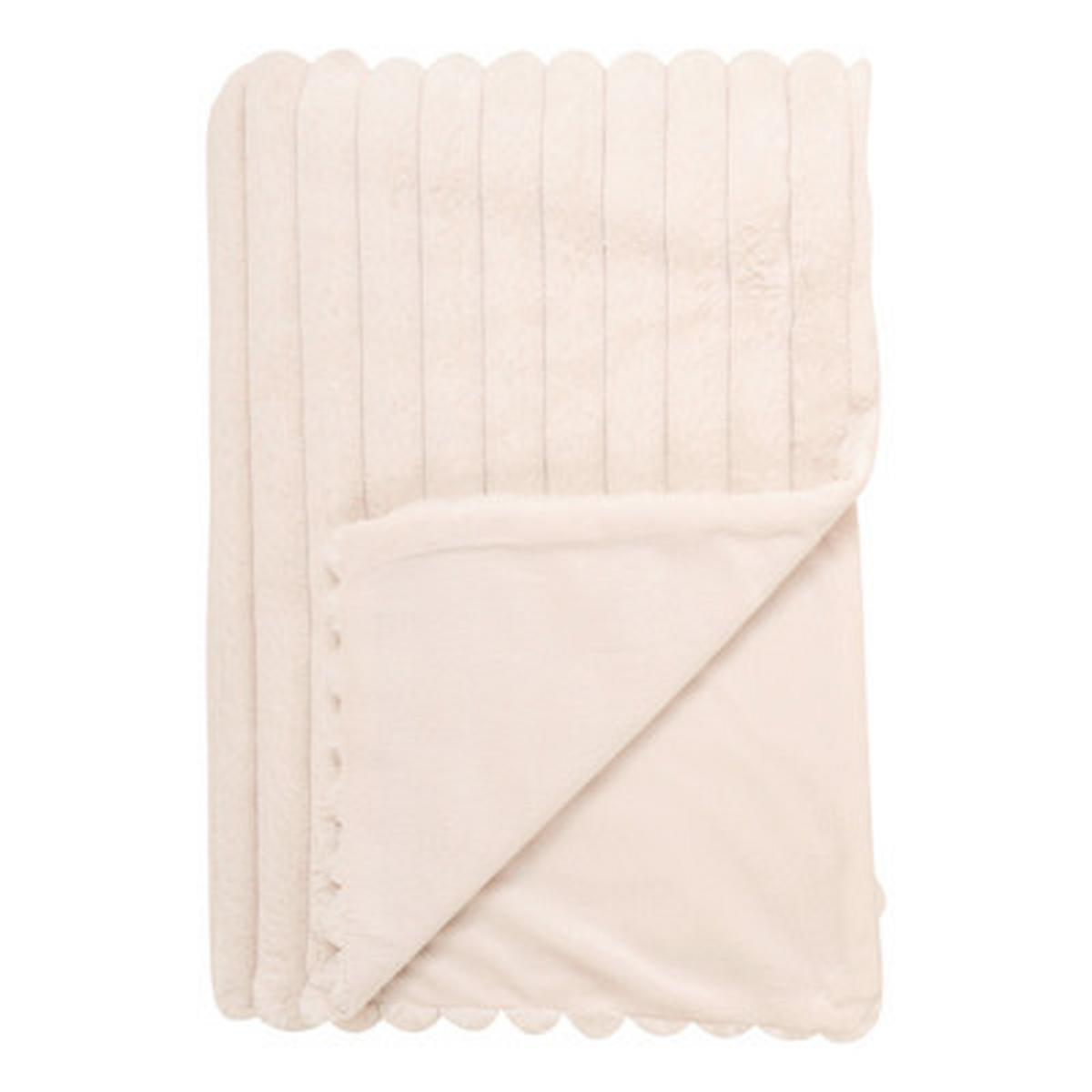 MIĘKKI KOC 7019GGDK01 - kremowy, Basics, tkanina (140/200cm)