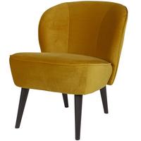 Sessel Sara Gelb - Gelb/Schwarz, Design, Holz/Textil (59/71/70cm) - Livetastic