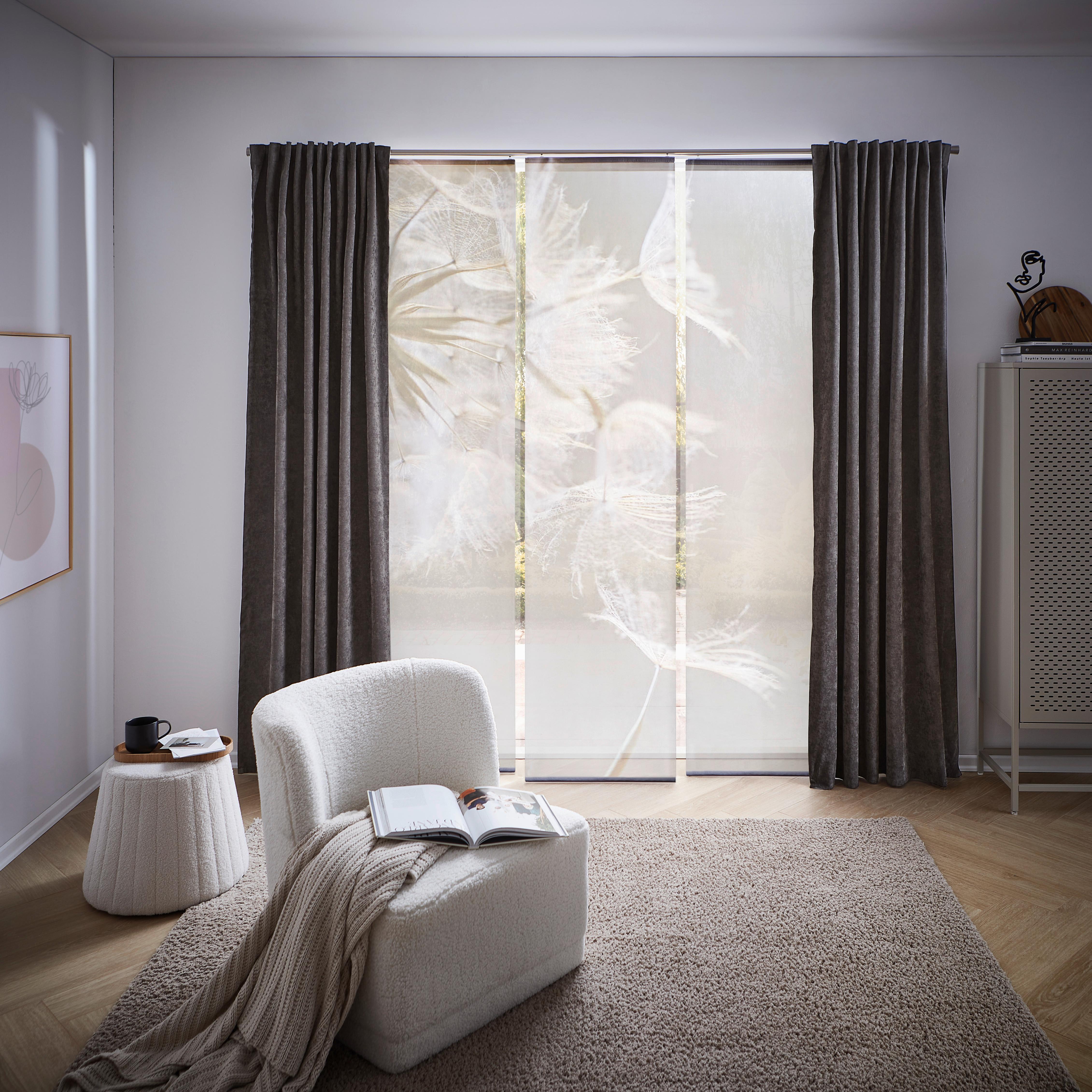 ZASŁONA PANELOWA DINANT - taupe, Basics, tkanina (60/245cm) - Novel