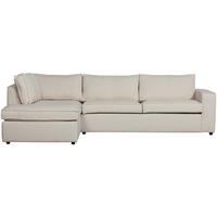Ecksofa Thomas Naturfarben S:197x283cm - Schwarz/Naturfarben, Design, Kunststoff/Textil (197/283cm) - Livetastic