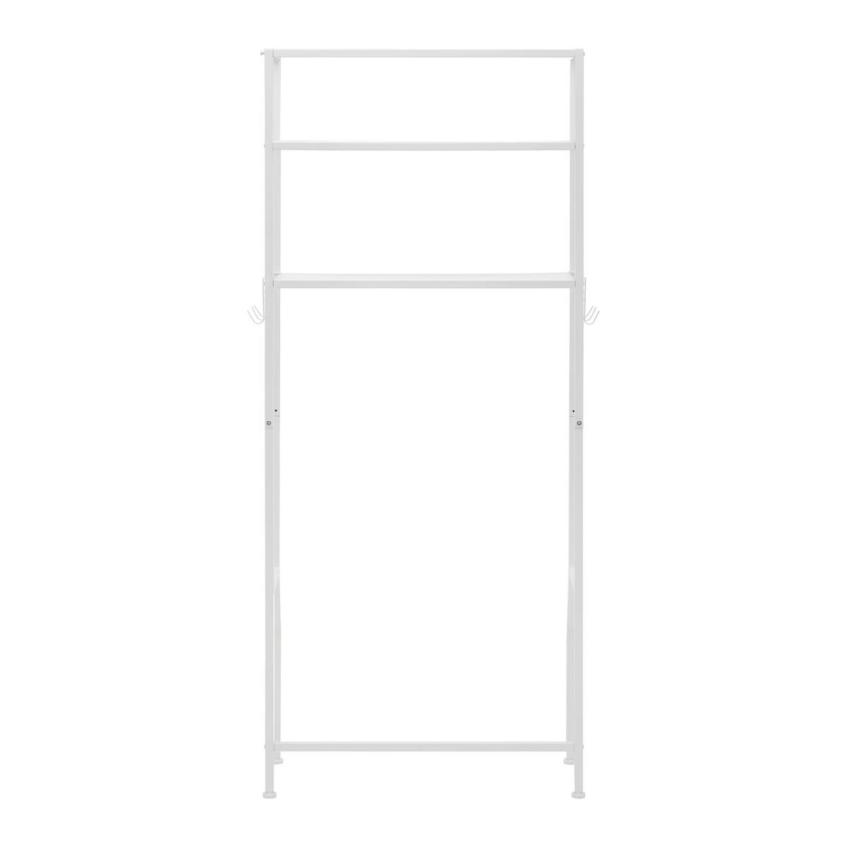 Regal Sandro Weiß Metall - Weiß, MODERN, Metall (68/160/28cm) - Bessagi Home