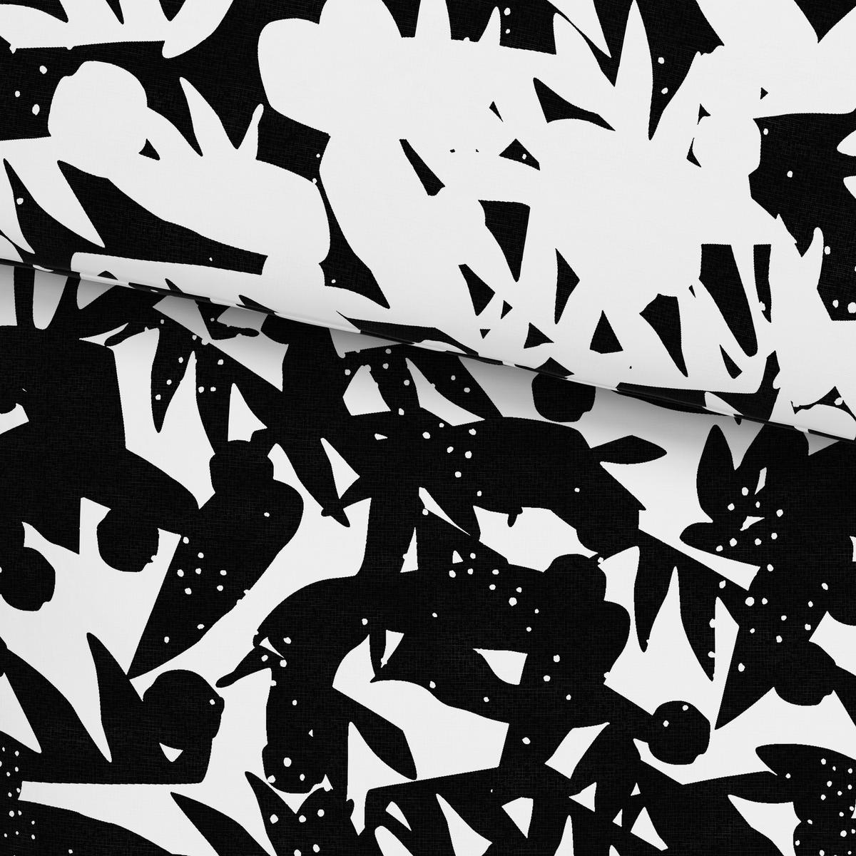 WENDEBETTWÄSCHESET ABSTRACT WENDE - Weiss/Schwarz, Konventionell, Textil (160/210cm) - Modern Living