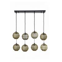 Hängeleuchte Hermi II max. 25 Watt - Messingfarben, KONVENTIONELL, Metall (94/24/140cm) - Globo