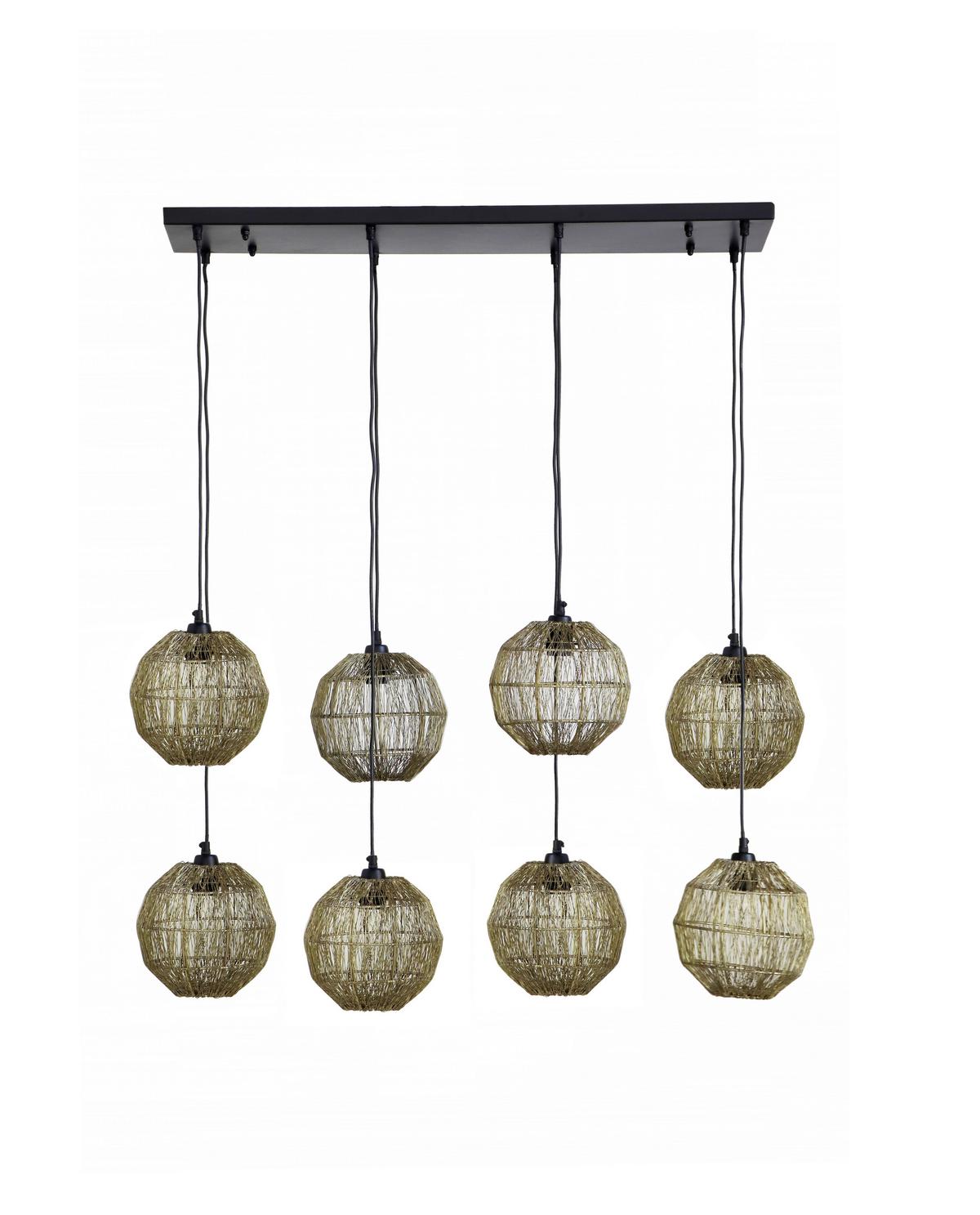 Hängeleuchte Hermi II max. 25 Watt - Messingfarben, KONVENTIONELL, Metall (94/24/140cm) - Globo