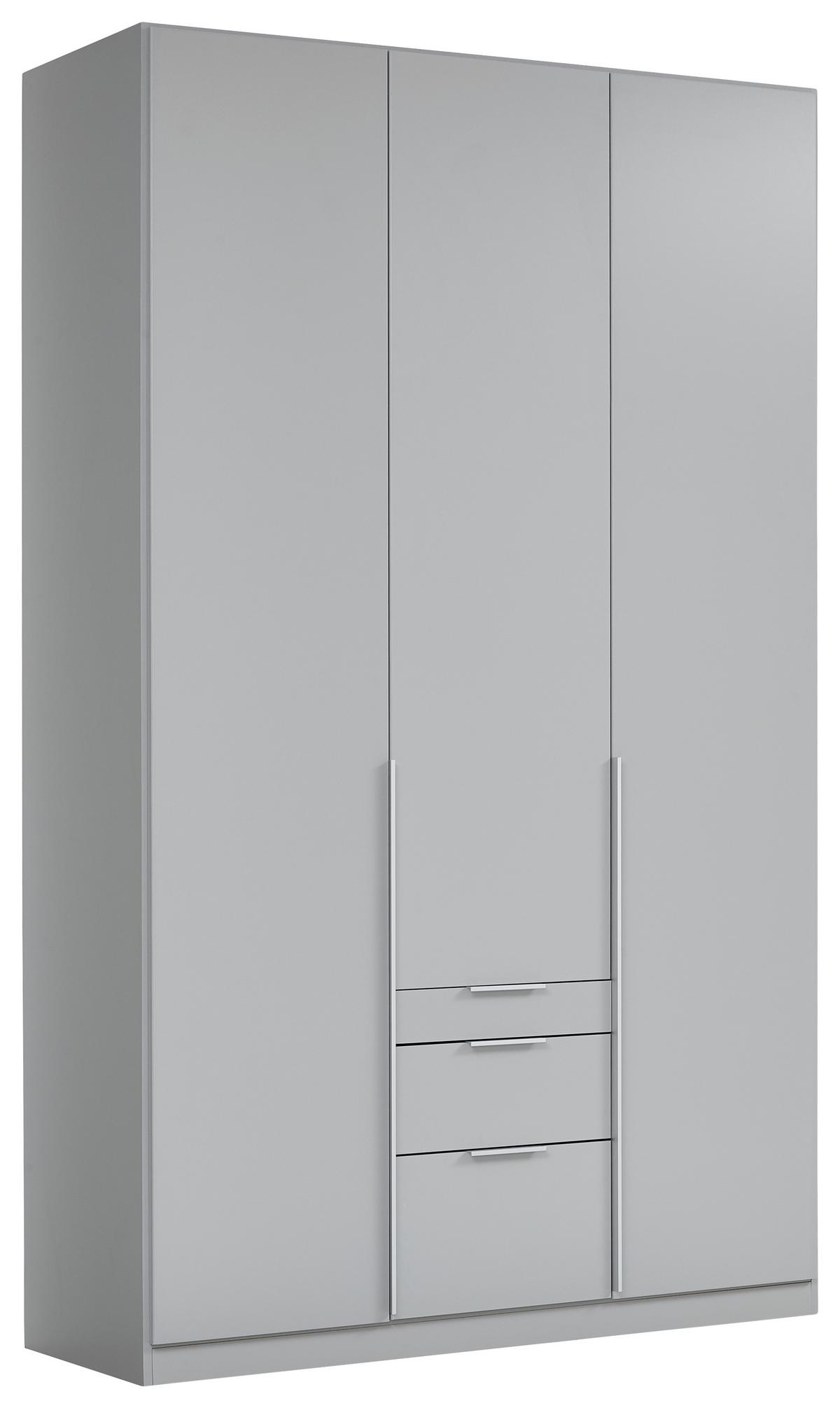 Dulap cu uși rotative ALABAMA - gri deschis, Modern, material pe bază de lemn (136/229/54cm)