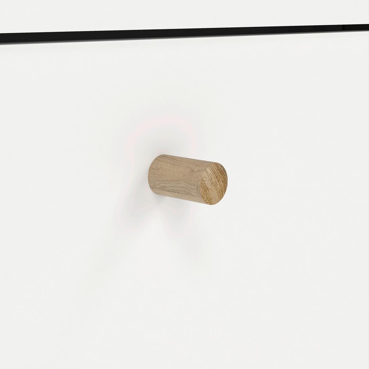 KOMODA BODO - kolor dębowy/biały, Design, materiał drewnopochodny/drewno (98,7/81,7/39,1cm) - Livetastic