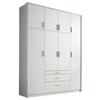 Ormar S Klasičnim Vratima Hildesheim - bijela/srebrne boje, Design, drvni materijal/plastika (185/231/56cm) - Modern Living