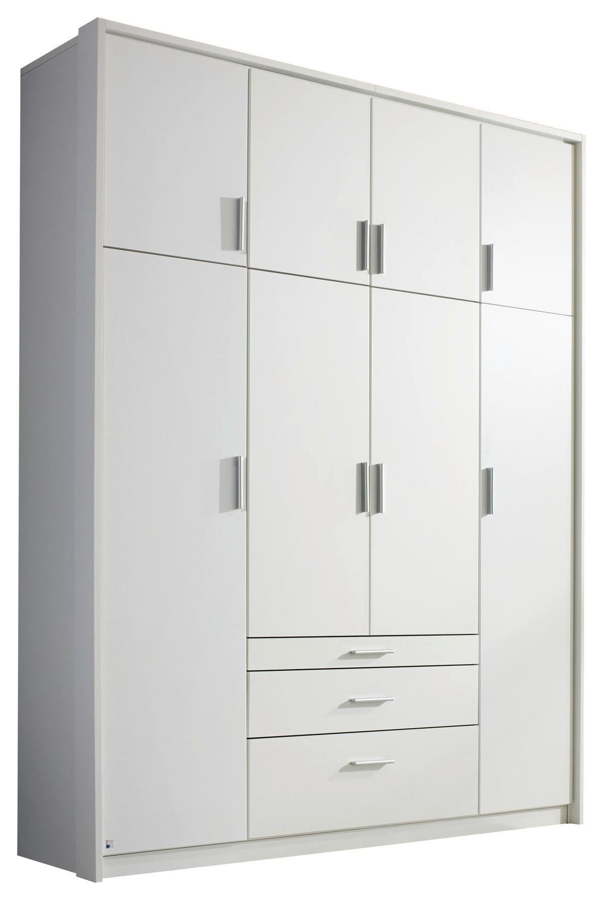 Ormar S Klasičnim Vratima Hildesheim - bijela/srebrne boje, Design, drvni materijal/plastika (185/231/56cm) - Modern Living