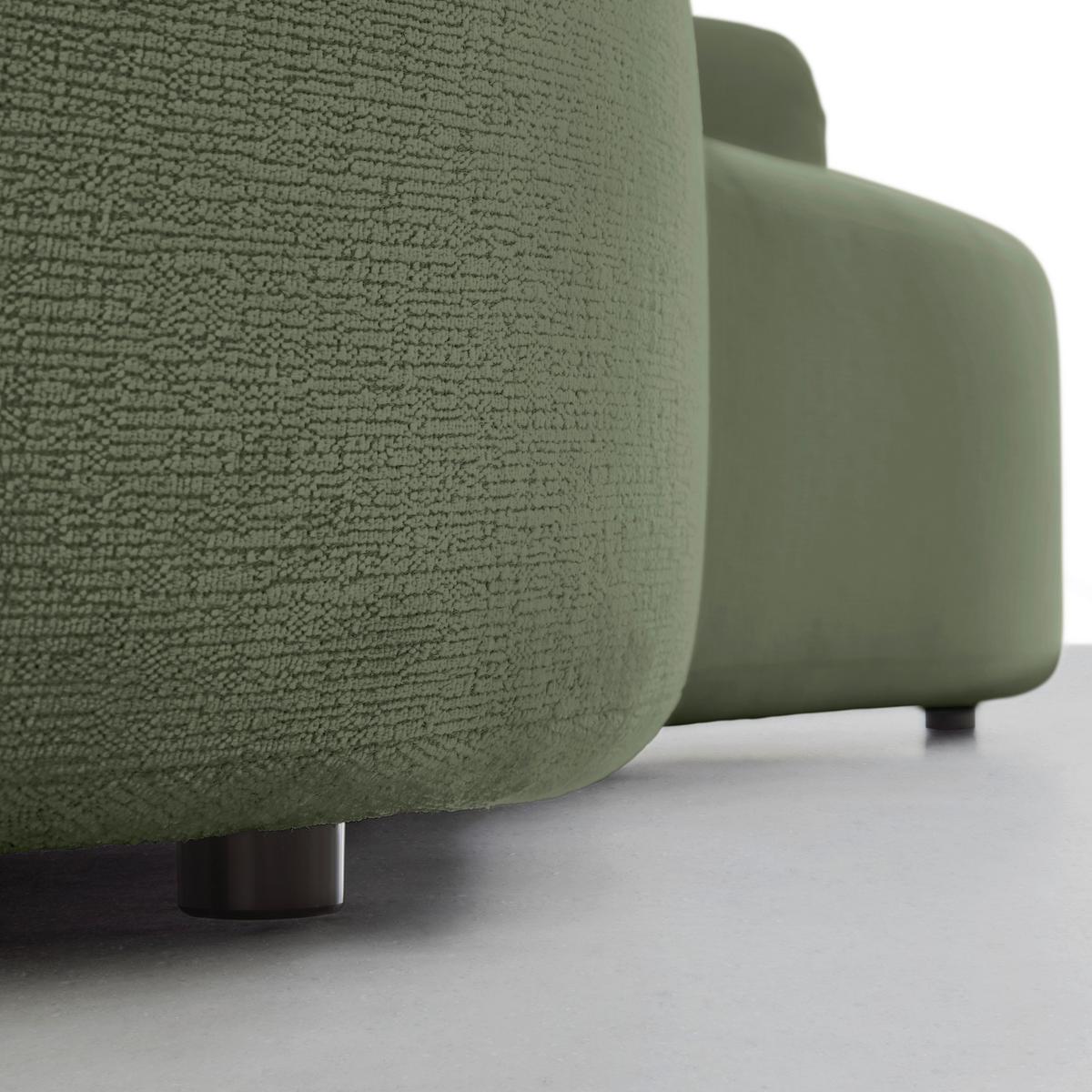 Bigsofa Leonas Grün - Schwarz/Grün, MODERN, Kunststoff/Textil (235/72/110cm) - Premium Living