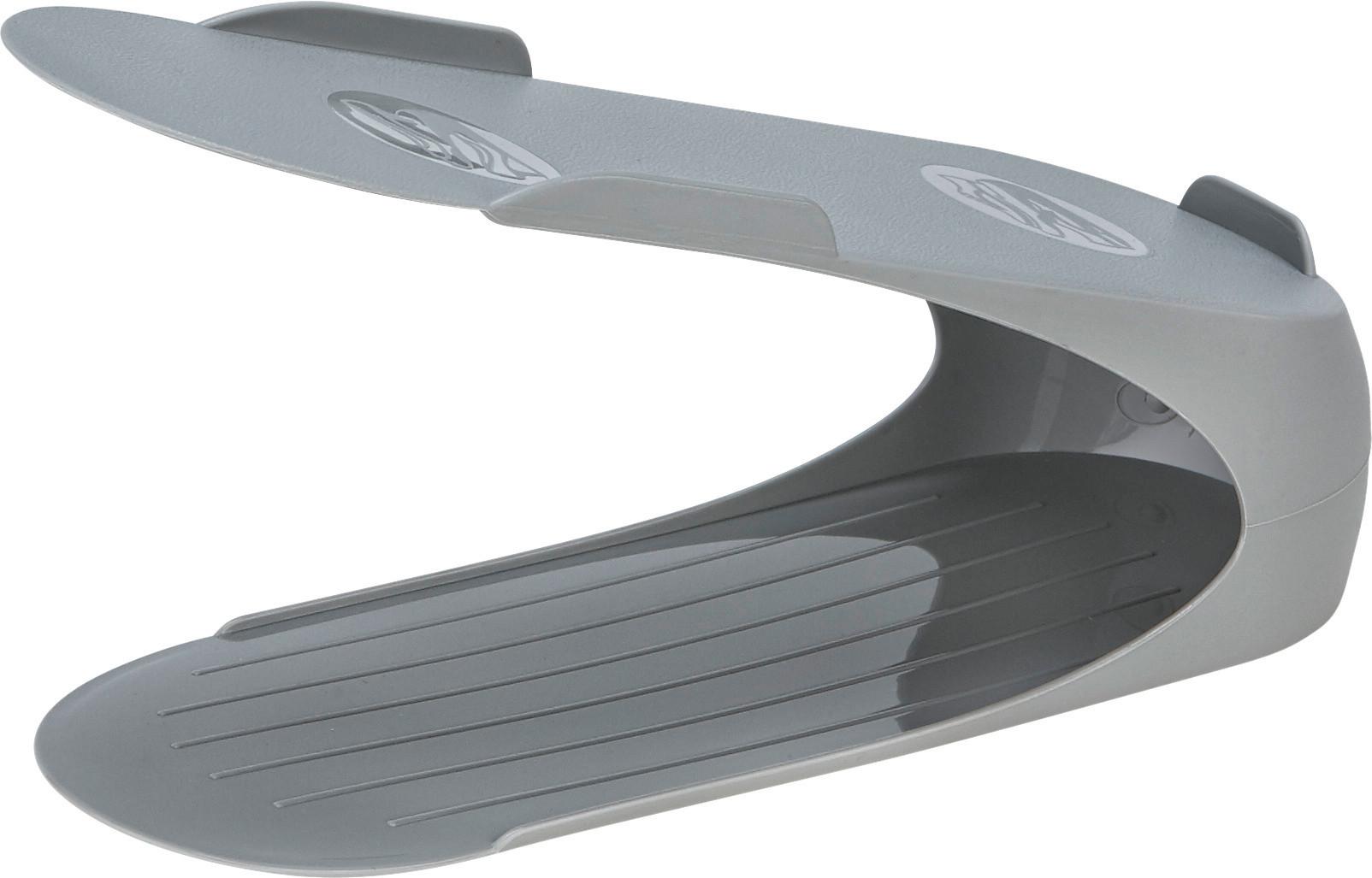 Schuhstapler Leo in Grau - Grau, Kunststoff (29/11,5/15cm) - Modern Living