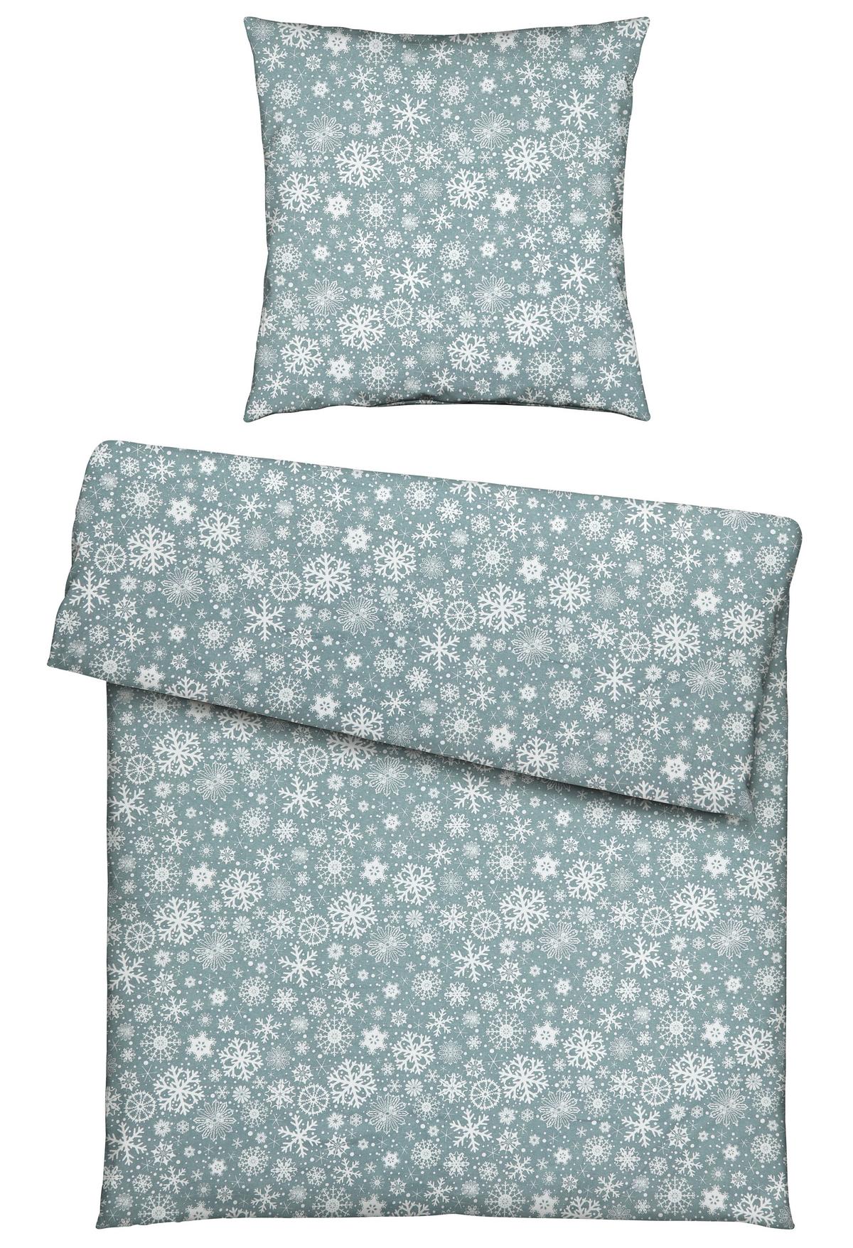 Ágyneműhuzat-garnitúra Ice Crystal - mentazöld/fehér, textil (140/200cm) - Mömax