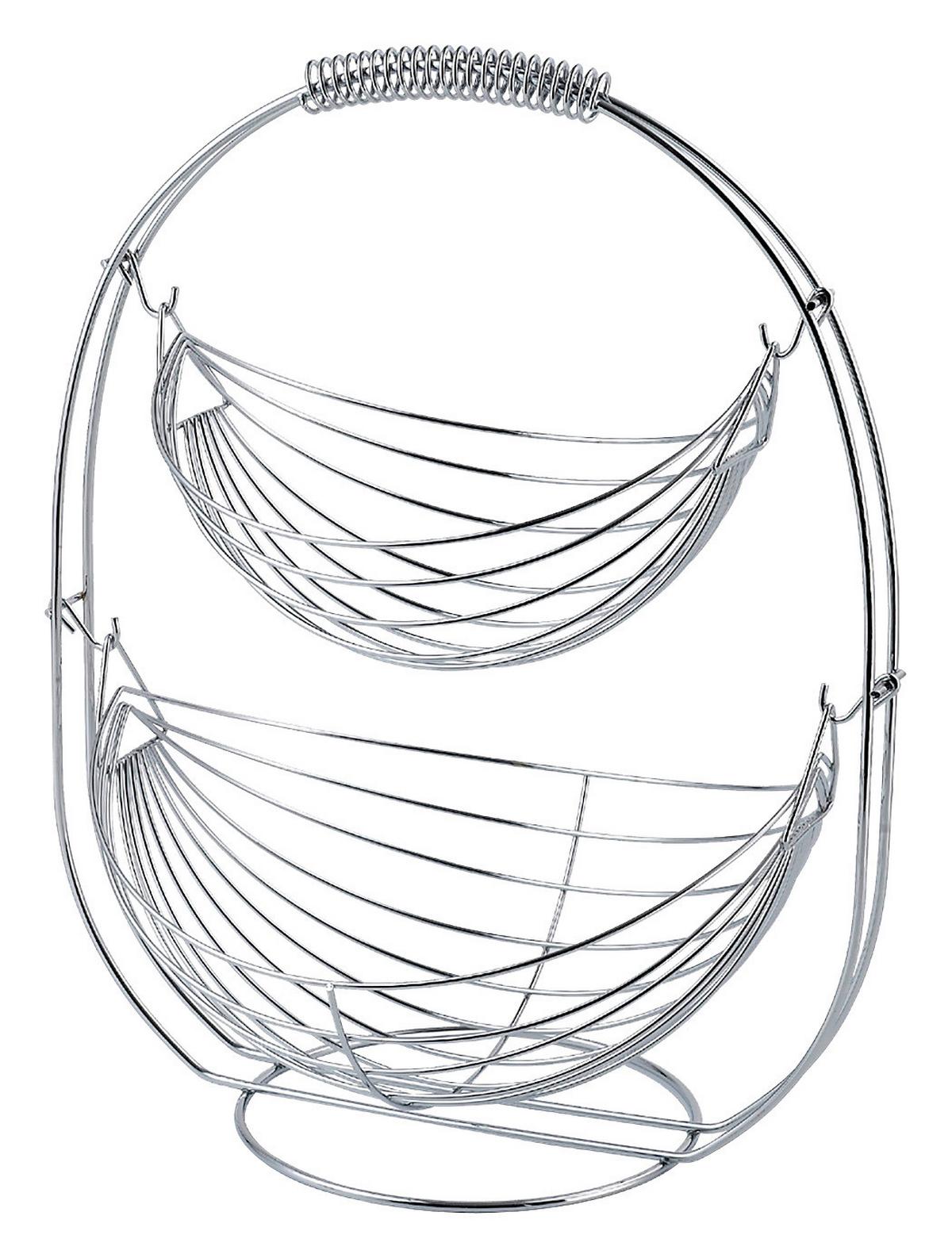 Obstschale Dirk aus Eisen - Chromfarben, KONVENTIONELL, Metall (33.5/26.5/44cm) - Mömax