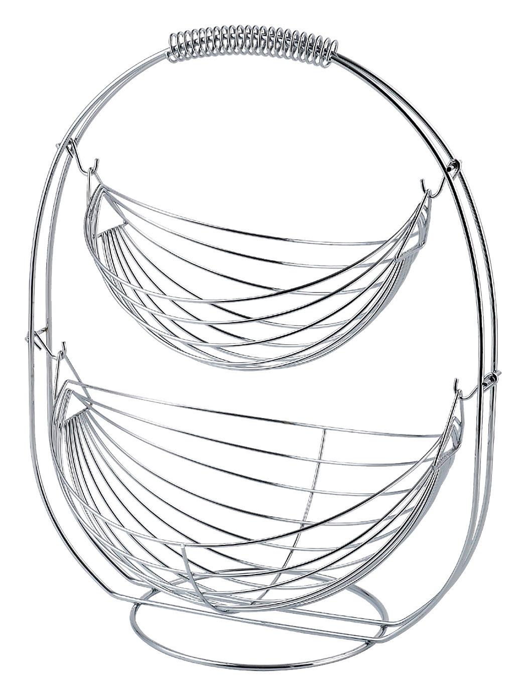 FRUKTSKÅL DIRK - kromfärg, Klassisk, metall (33.5/26.5/44cm) - Mömax
