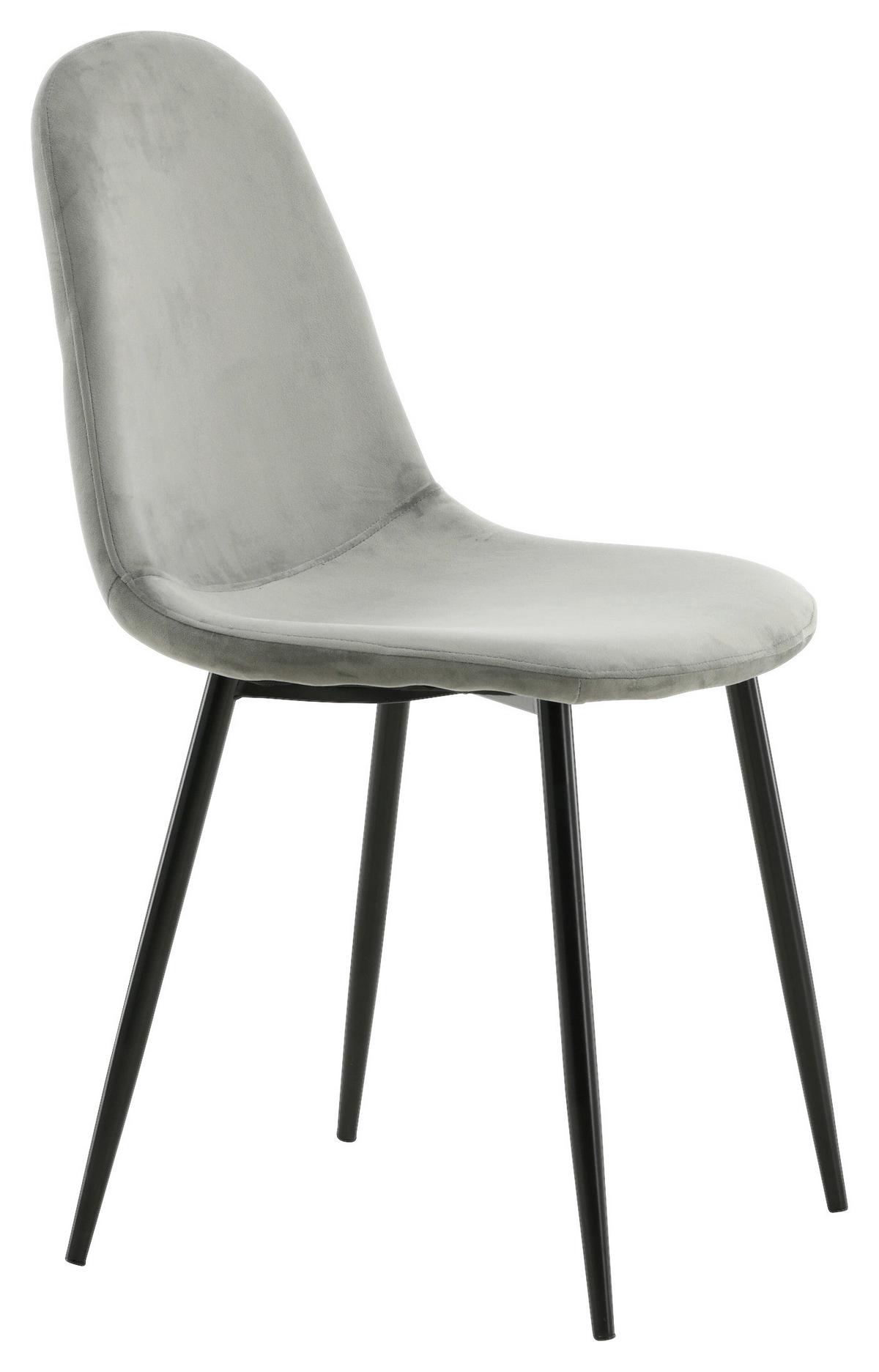 STUHL-SET POLAR - Schwarz/Grau, Design, Textil/Metall (42,5/88/53cm) - Livetastic