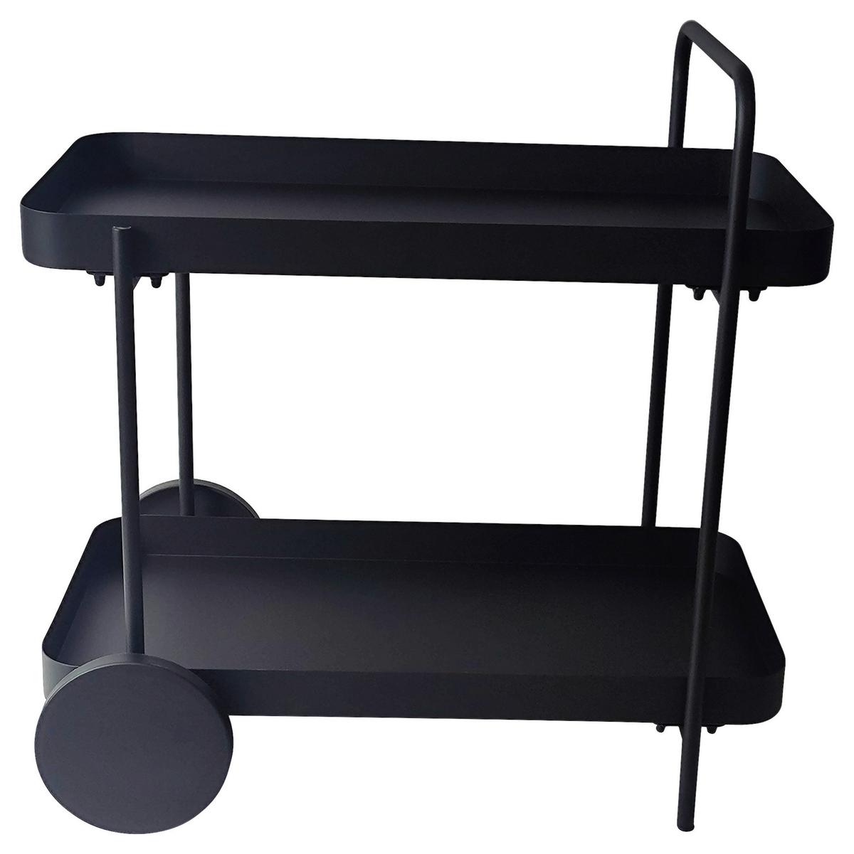 Kolica Za Serviranje Desino - crna, Moderno, metal (70/70/43cm) - Modern Living