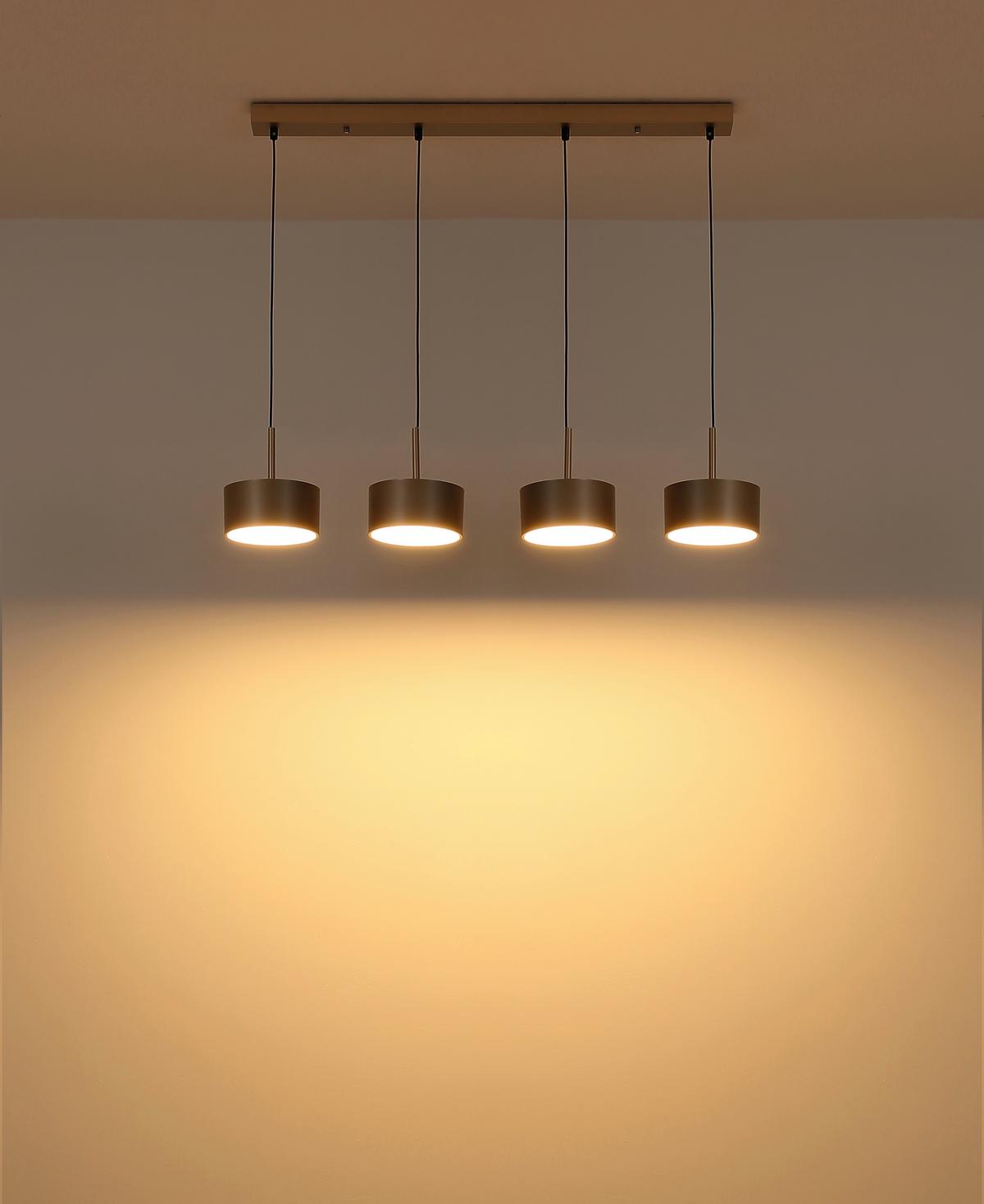 LAMPA WISZĄCA LED 56964-4H RAYMOND - czarny/biały, Design, tworzywo sztuczne/metal (86/15/150cm) - Globo