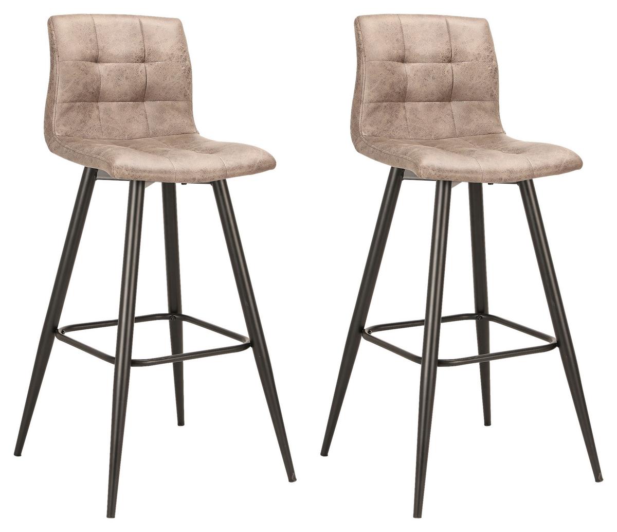 TISCHGRUPPE TG NELE-SIMONE - Alteiche/Schwarz, MODERN, Holzwerkstoff/Textil (80/104/60cm) - MID.YOU