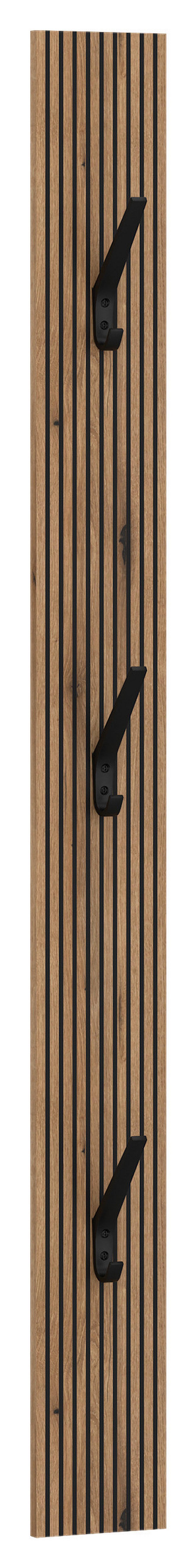 Panou cuier ALADIN - culoare lemn stejar, Modern, material pe bază de lemn (14,5/155/1,6cm) - Modern Living