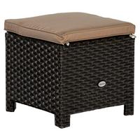 Vrtni Tabure Salerno, Z Blazino - bež/rjava, Moderno, kovina/umetna masa (40/40/40cm) - Gardenson