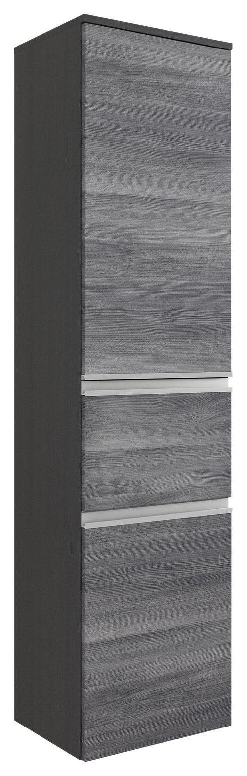Midischrank Arezzo ca. 40x154 cm Grau - Silberfarben/Alufarben, Basics, Holzwerkstoff/Kunststoff (40/154/35cm) - Held