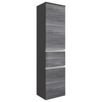 Midischrank Arezzo ca. 40x154 cm Grau - Silberfarben/Alufarben, Basics, Holzwerkstoff/Kunststoff (40/154/35cm) - Held