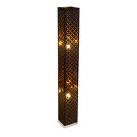Stehleuchte Clarke Schwarz/Gold max. 40 Watt - Goldfarben/Schwarz, Trend, Textil/Metall (15/15/118cm) - Globo