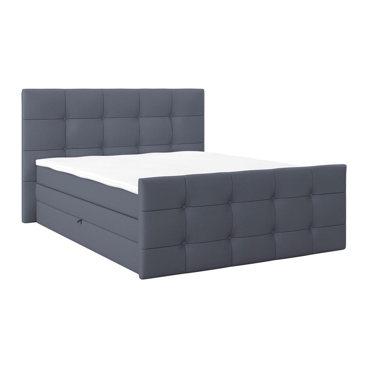 PAT BOXSPRING JOSIE C - gri albastru, Modern, plastic/lemn (180/200cm)