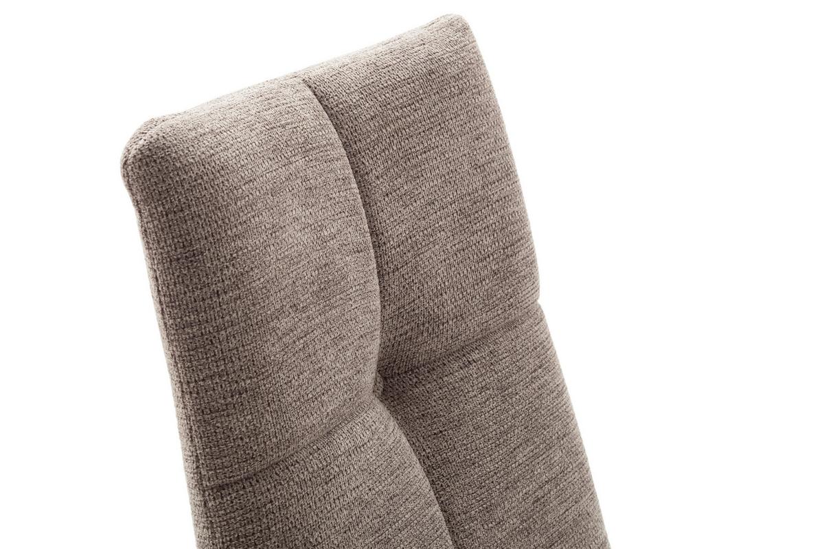 KRZESŁO KLAIPEDA - kolor dębowy/cappuccino, Design, drewno/tkanina (43/84/55cm) - Livetastic